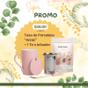 Promo Taza Infusora Porcelana Annie + 1 Bolsa de té. 