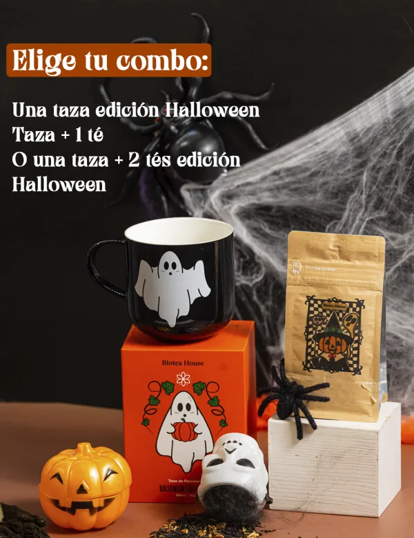 Promo Halloween + 2 Bolsas de té + 1 Taza